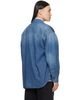 Maison Margiela Maison Margiela Blue Bicolor Denim Shirt - 3