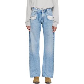 Maison Margiela Maison Margiela Blue Contrasted Pockets Straight Jeans