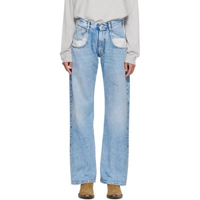 Maison Margiela Maison Margiela Blue Contrasted Pockets Straighte Jeans