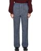 Maison Margiela Maison Margiela Blue Double-Dyed Wool Trousers - 1