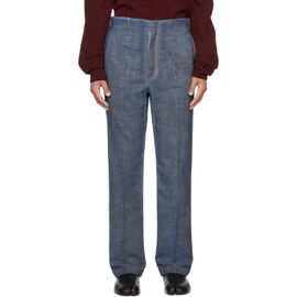 Maison Margiela Maison Margiela Blue Double-Dyed Wool Trousers