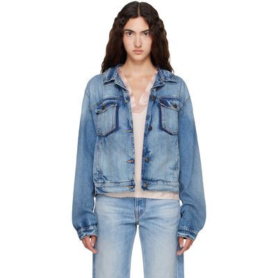 Maison Margiela Maison Margiela Blue Folded Collar Denim Jacket