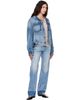 Maison Margiela Maison Margiela Blue Folded Collar Denim Jacket - 4
