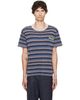 Maison Margiela Maison Margiela Blue Striped Wool Crewneck T-shirt - 1
