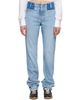 Maison Margiela Maison Margiela Blue Two Tone Jeans - 1