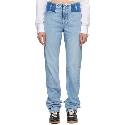 Maison Margiela Maison Margiela Blue Two Tone Jeans