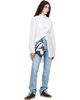 Maison Margiela Maison Margiela Blue Two Tone Jeans - 4