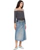 Maison Margiela Maison Margiela Blue Wrap Denim Midi Skirt - 4