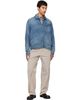 Maison Margiela Maison Margiela Blue Zipped Denim Jacket - 4