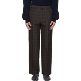 Maison Margiela Maison Margiela Brown Checkered Regular Tailored Trousers