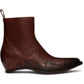 Maison Margiela Maison Margiela Brown Heel-Less Western Flame Boots