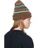 Maison Margiela Maison Margiela Brown Striped Knit Beanie - 3