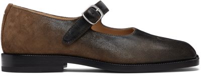 Maison Margiela Maison Margiela Brown Tabi Mary-Jane Ballerina Flats