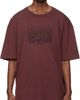 Maison Margiela Maison Margiela Burgundy Embroidered Logo T-shirt - 1