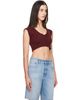 Maison Margiela Maison Margiela Burgundy Lived In Cropped Sweater Vest - 2