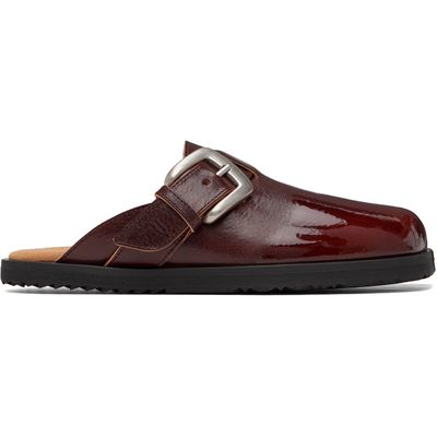 Maison Margiela Maison Margiela Burgundy Tabi Daily Mule Loafers