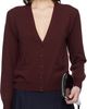 Maison Margiela Maison Margiela Burgundy Virgin Wool Cardigan - 1