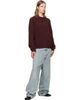Maison Margiela Maison Margiela Burgundy Virgin Wool Crewneck Sweater - 4