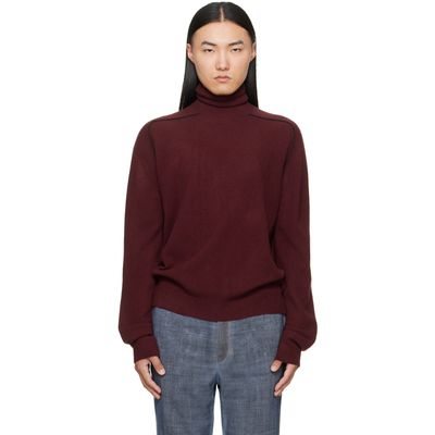 Maison Margiela Maison Margiela Burgundy Virgin Wool Turtleneck
