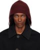 Maison Margiela Maison Margiela Burgundy Wool Knit Hood - 1