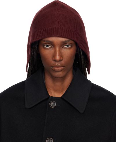 Maison Margiela Maison Margiela Burgundy Wool Knit Hood