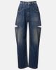 Maison Margiela Maison Margiela Distressed barrel-leg jeans - 1