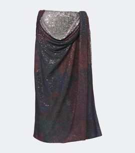 Maison Margiela Maison Margiela Draped printed sequined midi skirt