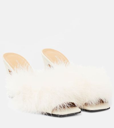 Maison Margiela Maison Margiela Feather-embellished mules