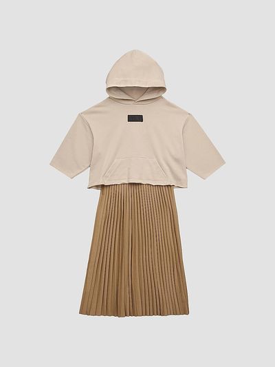 Maison Margiela Maison Margiela Girl's Little Girl's & Girl's Hoodie Pleated Dress