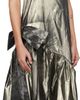 Maison Margiela Maison Margiela Gold & Black Crinkled Midi Dress - 2