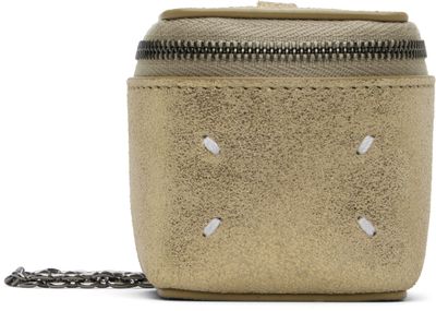 Maison Margiela Maison Margiela Gold Mini Cube Chain Bag