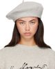 Maison Margiela Maison Margiela Gray 4-Stitch Wool Beret - 1