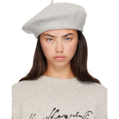 Maison Margiela Maison Margiela Gray 4-Stitch Wool Beret