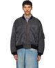 Maison Margiela Maison Margiela Gray & Black Reversible Bomber Jacket - 1