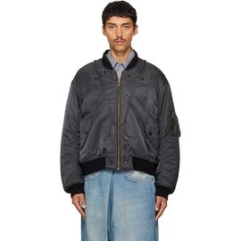 Maison Margiela Maison Margiela Gray & Black Reversible Bomber Jacket