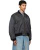 Maison Margiela Maison Margiela Gray & Black Reversible Bomber Jacket - 2