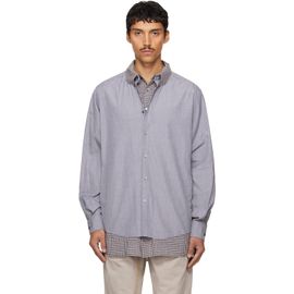 Maison Margiela Maison Margiela Gray & Brown Double Layer Cotton Shirt