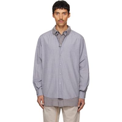 Maison Margiela Maison Margiela Gray & Brown Double Layer Cotton Shirt