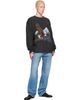 Maison Margiela Maison Margiela Gray Brushed Eagle Sweater - 4