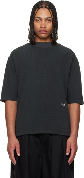 Maison Margiela Maison Margiela Gray Distressed Cotton Terry T-shirt