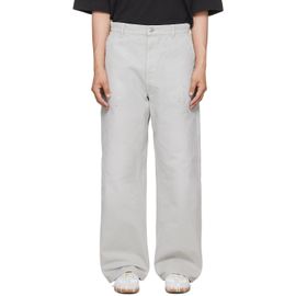 Maison Margiela Maison Margiela Gray Double-Dyed Workwear Trousers
