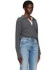 Maison Margiela Maison Margiela Gray Draped Collar Wool Polo - 2