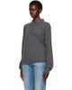 Maison Margiela Maison Margiela Gray Draped Collar Wool Polo - 4