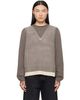 Maison Margiela Maison Margiela Gray Fused Knit Wool Crewneck Sweater - 1