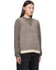 Maison Margiela Maison Margiela Gray Fused Knit Wool Crewneck Sweater - 2