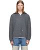 Maison Margiela Maison Margiela Gray Mended Ribbed Sweater - 1