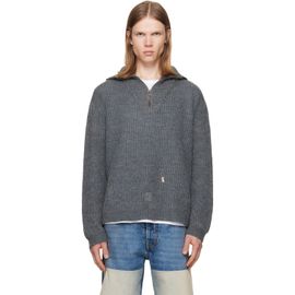Maison Margiela Maison Margiela Gray Mended Ribbed Sweater