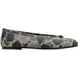Maison Margiela Maison Margiela Gray Tabi Crackle Flower Print Ballerina Flats