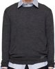 Maison Margiela Maison Margiela Gray Wool-Blend Patch Sweater - 1