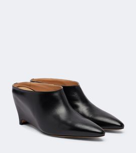 Maison Margiela Maison Margiela Heel-Less leather wedge mules